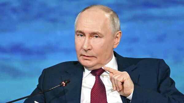 President Vladimir Putin at the St. Petersburg International Economic Forum. June 5, 2026. - Sputnik India
