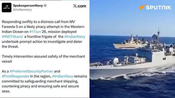 🚨🇮🇳 Indian Navy foils suspected piracy attempt in Indian Ocean - Sputnik India