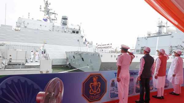 PM attends Tri-Commissioning Ceremony of Dunagiri, Sanshodhak & Agray at Syama Prasad Mookerjee Port, Kolkata, in West Bengal on June 21, 2026. - Sputnik भारत