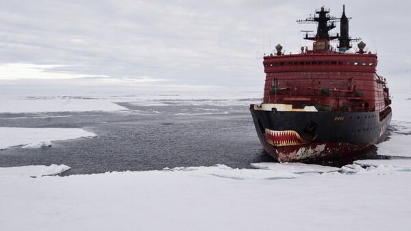 The nuclear icebreaker Yamal during Arctic exploration in the Kara Sea - Sputnik India