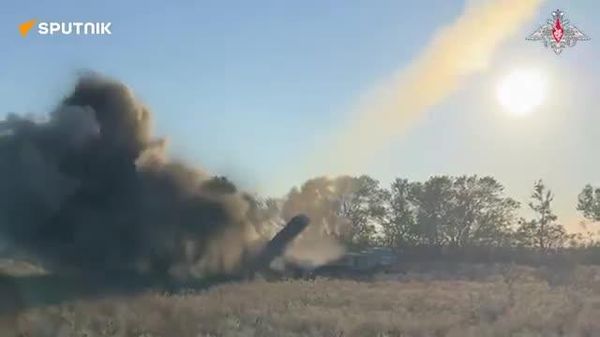 🔥🇷🇺 Russian Uragan MLRS crew destroys Ukrainian UAV command post near Orekhov in the Zaporozhye Region - Sputnik India