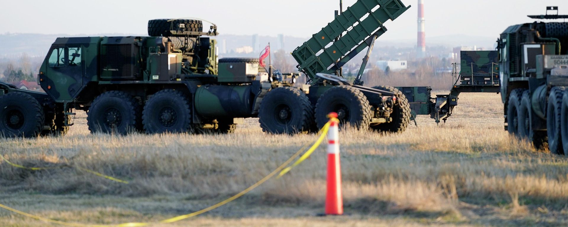 Patriot missles are seen at the Rzeszow-Jasionka Airport, March 25, 2022, in Jasionka, Poland, as then-US President Joe Biden arrives to board Air Force One enroute to Warsaw, Poland. - Sputnik भारत, 1920, 05.07.2026