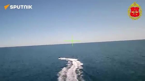 🔥🇷🇺 Russian Lancet drones quietly patrolled over a group of Ukrainian uncrewed boats in the Black Sea, patiently waiting for the perfect moment - Sputnik India
