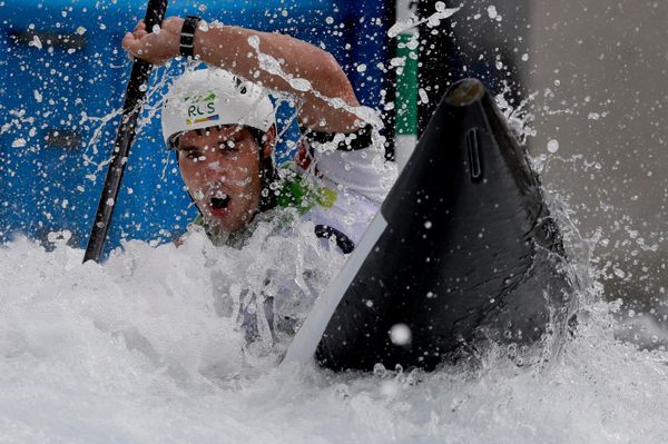Russian Pavel Eigel participates in the Olympic canoe slalom competition in the men's K-1 category, Rio de Janeiro, Brazil, 2016 - Sputnik India