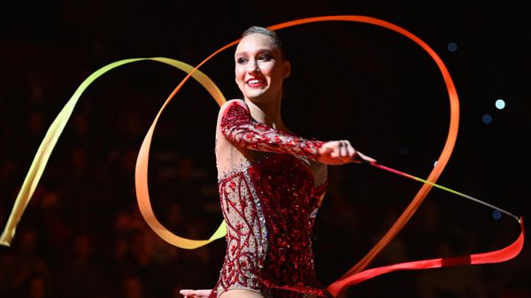 A participant in the gala concert of the Russian rhythmic gymnastics team, Moscow, Russia A participant in the gala concert of the Russian rhythmic gymnastics team, Moscow, Russia - Sputnik भारत
