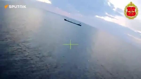 💥Russian Geran drone wipe out Ukrainian cargo vessel bound for Chernomorsk in Odesa region - Sputnik India