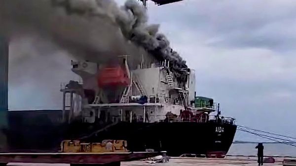 The aftermath of strikes on Ukrainian ports and vessels supporting the Ukrainian Armed Forces - Sputnik India