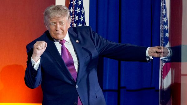 President Donald Trump gestures after speaking at Mount Rushmore National Memorial, Friday, July 3, 2026, near Keystone, S.D. - Sputnik India