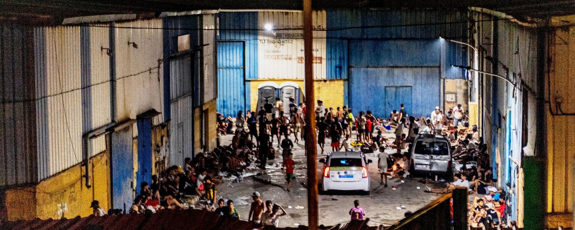 Migrants spend the night on the streets after crossing from Morocco into the Spanish enclave of Ceuta, Friday, July 31, 2026 - Sputnik India, 1920, 01.08.2026