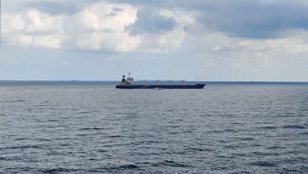 A vessel carrying corn from Ukraine, is seen in the Black Sea - Sputnik भारत