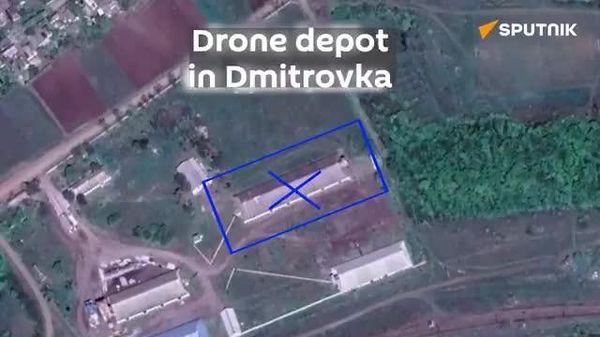 Russian drones flatten key Ukrainian logistics centre and drone depot near Odessa - Sputnik India