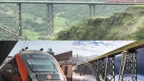 Vande Bharat train hits nearly 100 kmph on the world's highest railway bridge - Sputnik India