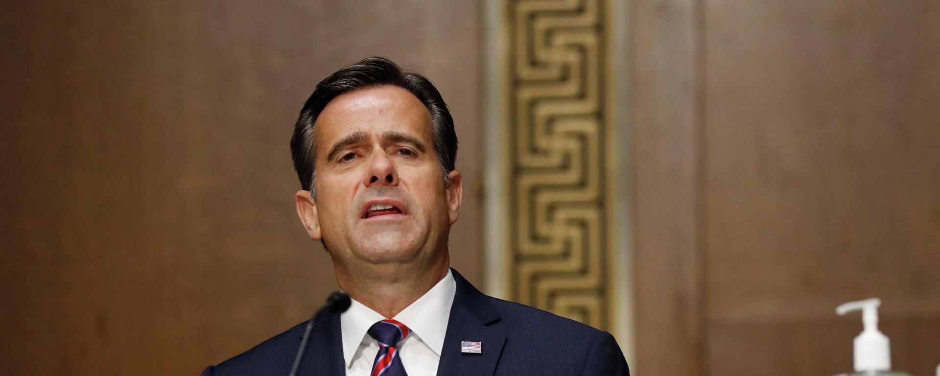 Rep. John Ratcliffe, R-Texas, testifies before a Senate Intelligence Committee nomination hearing on Capitol Hill in Washington, Tuesday, May. 5, 2020. The panel is considering Ratcliffe's nomination for director of national intelligence. (AP Photo/Andrew Harnik, Pool) - Sputnik भारत, 1920, 26.08.2026