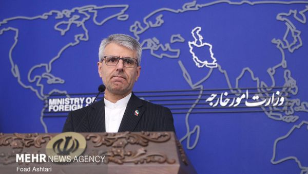 Iranian Foreign Ministry spokesman Esmaeil Baghaei is holding a press conference, April 15, 2026 - Sputnik India