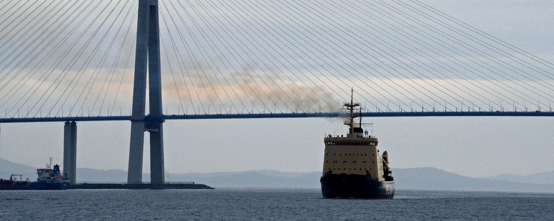 FESCO icebreaker Krasin sails through Vladivostok’s Eastern Bosphorus Strait after completing Arctic navigation missions escorting vessels along the Northern Sea Route. FESCO icebreaker Krasin sails through Vladivostok’s Eastern Bosphorus Strait after completing Arctic navigation missions escorting vessels along the Northern Sea Route. - Sputnik भारत, 1920, 02.09.2026