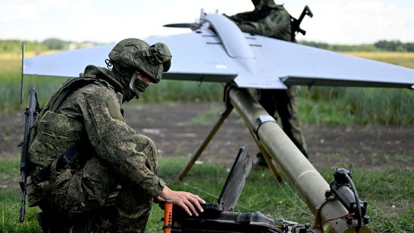 A BM-70 UAV crew from Russia's Tsentr Battlegroup conducts combat operations on the Dobropolye axis in the Donetsk People's Republic. - Sputnik India