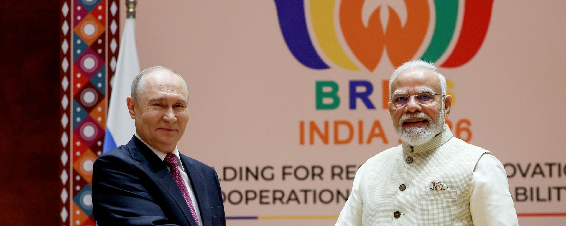 Russian President Vladimir Putin with Indian Prime Minister Narendra Modi on Friday, September 11, ahead of the 18th BRICS summit Russian President Vladimir Putin with Indian Prime Minister Narendra Modi on Friday, September 11, ahead of the 18th BRICS summit - Sputnik भारत, 1920, 11.09.2026