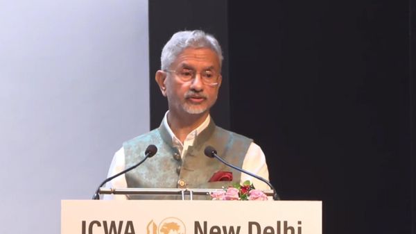 Indian External Affairs Minister S. Jaishankar addresses the ICWA anniversary event. - Sputnik भारत