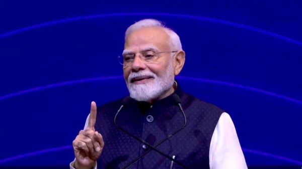 A still from Prime Minister Narendra Modi’s address at SEMICON India 2026. - Sputnik भारत
