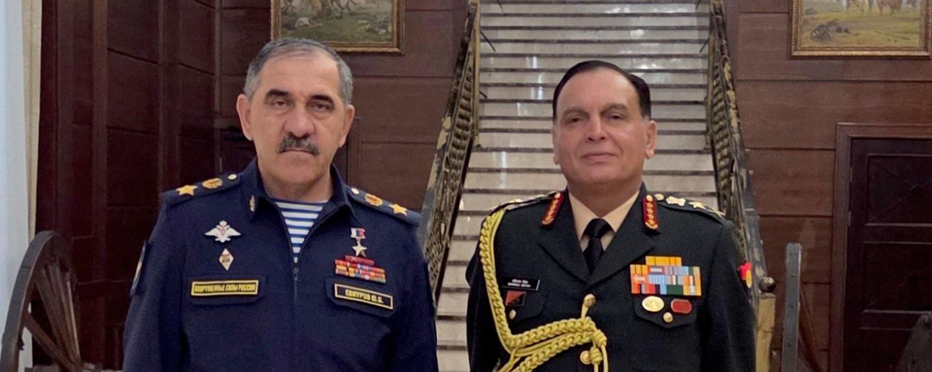 Indian Army Chief General Dhiraj Seth meets Russian Deputy Defence Minister Yunus-Bek Yevkurov in Moscow. - Sputnik भारत, 1920, 18.09.2026