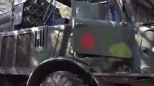 Russian Grad MLRS crews destroy Ukrainian manpower clusters on the eastern bank of the Oskol Reservoir in the Donetsk People’s Republic - Sputnik India